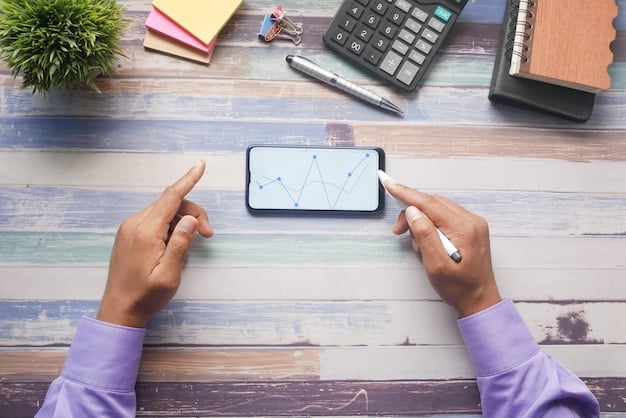 An image showing a person's smartphone screen with a micro-investing app interface, displaying settings for automated round-ups and recurring investments.