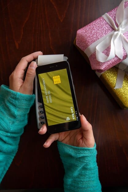 A close-up of a smartphone showing a cashback app interface with a highlighted bonus offer notification. The user is in the process of completing a purchase through the app.