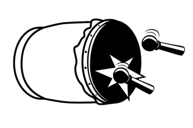 A gavel striking a sound block with the words 