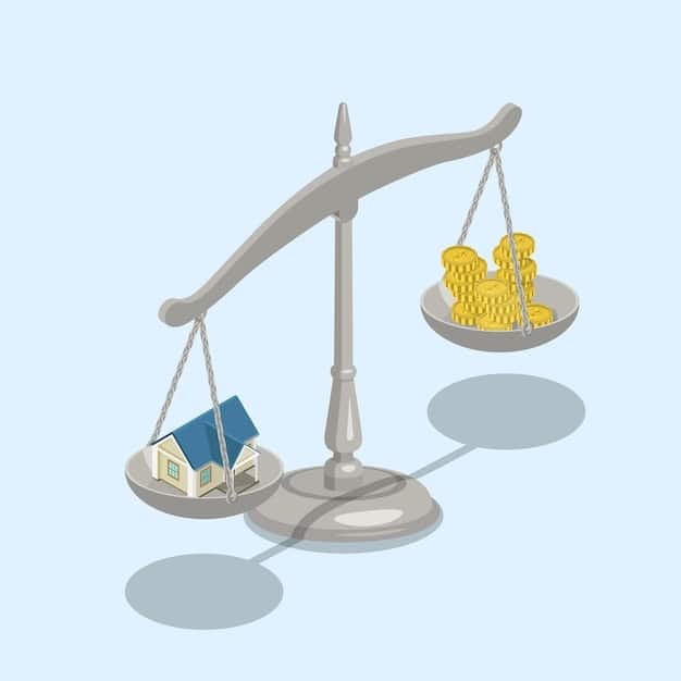 An illustration of a balanced scale representing debt and income, with icons representing different types of debts on one side and icons representing income sources on the other.