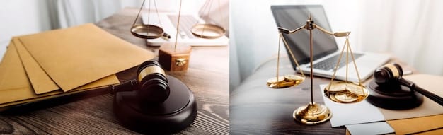 A gavel resting on a stack of legal documents and a balance scale in the background, symbolizing the legal process of estate settlement.