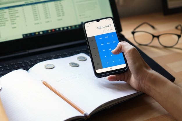 A close-up of a smartphone displaying a credit score app, showing a numerical score along with graphs illustrating credit utilization and payment history. The app's interface is clean and modern.